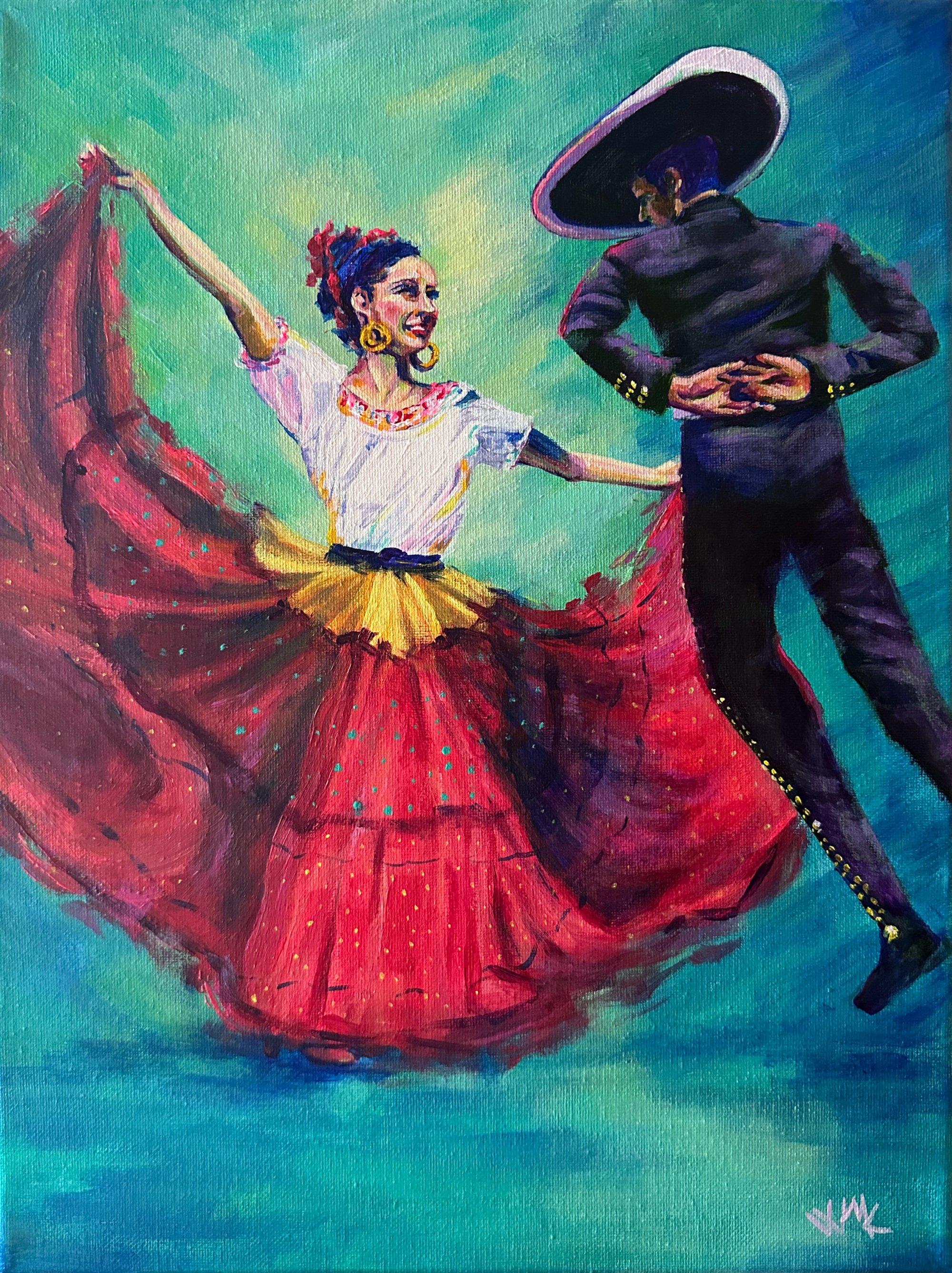 Danzantes Folklóricos Mexicanos - the couple | Art Print | two